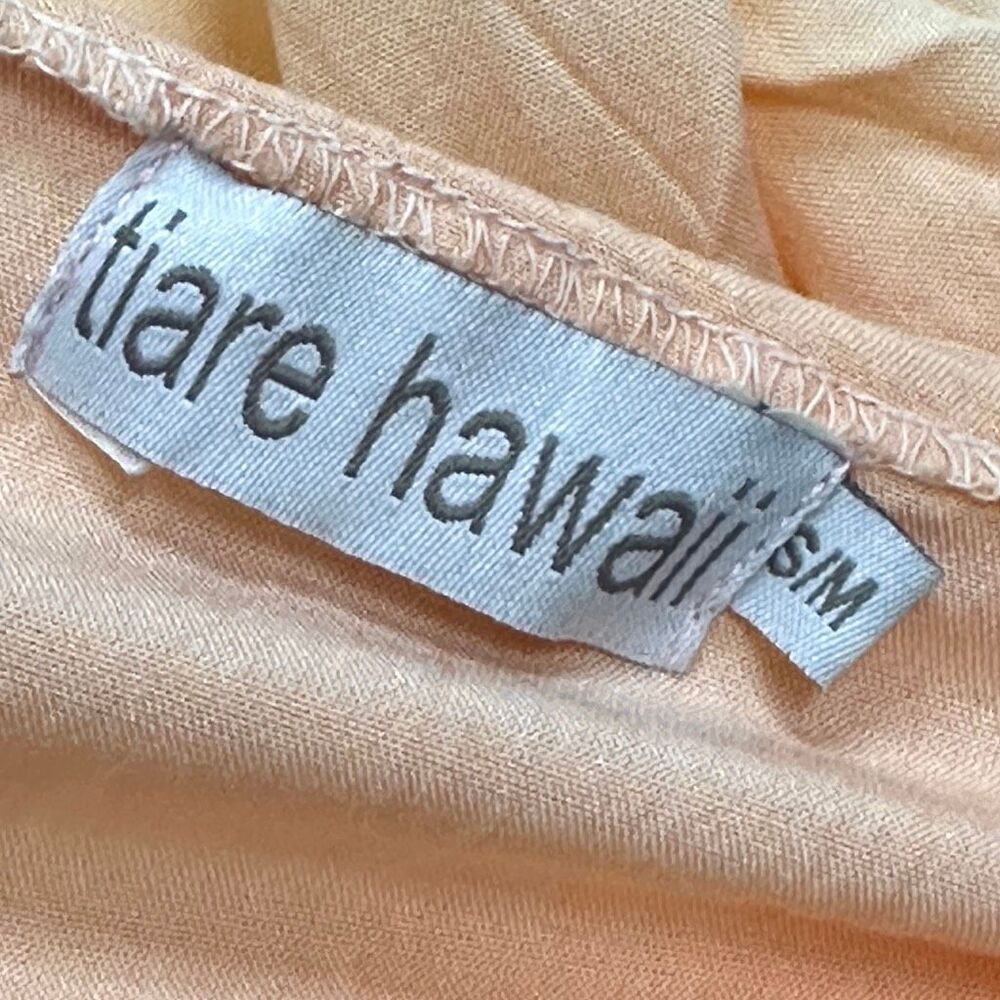 Tiare Hawaii Naia Maxi Dress S/M Peach Yellow Blue Ombre Smocked Boho Beachy - Picture 7 of 13